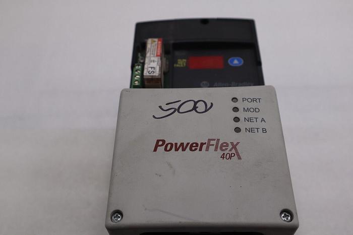 Used Allen Bradley 22D-D2P3N104 POWERFLEX-40 AC DRIVE 1.0HP SER A STOCK 1818