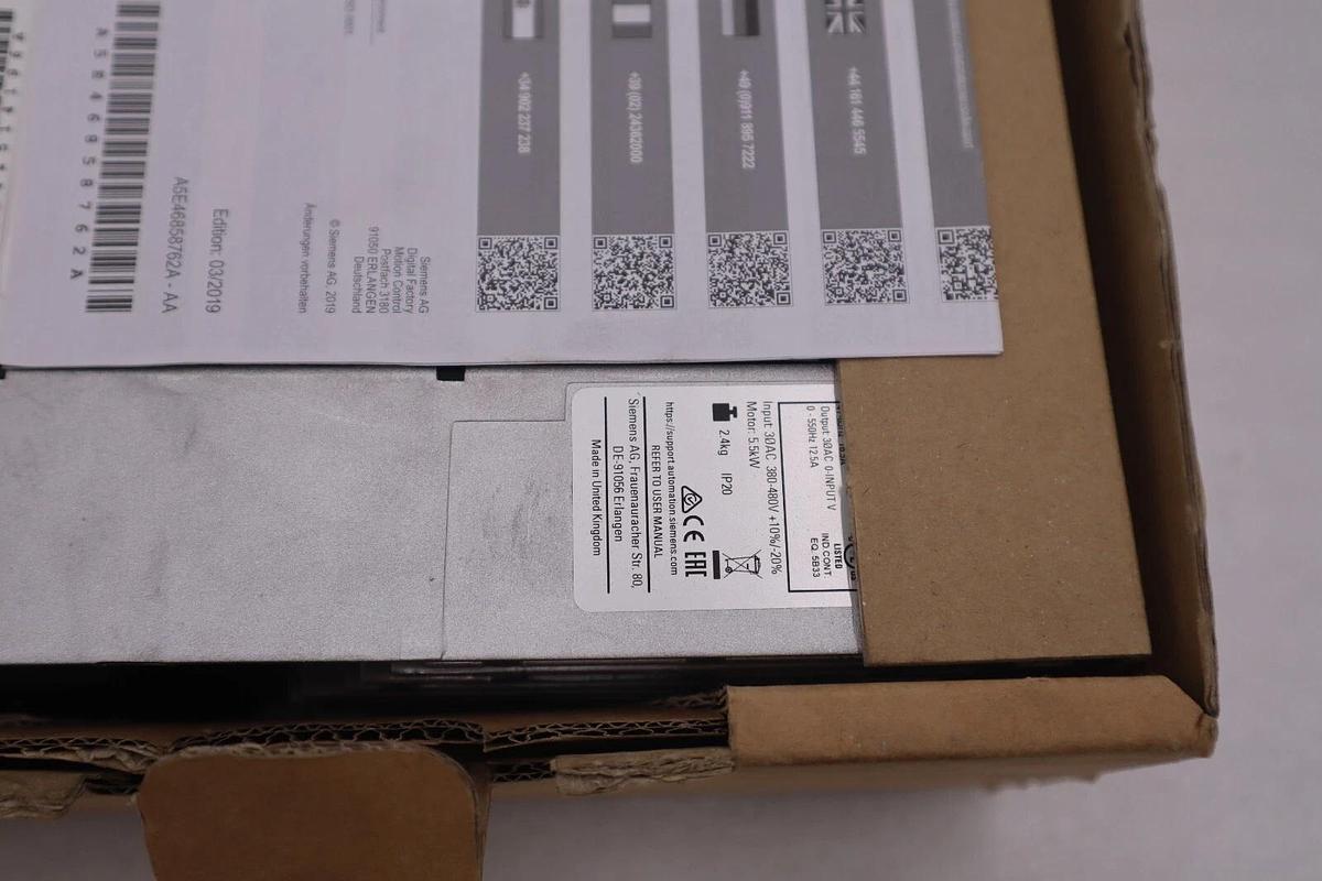 Used NEW IN BOX Siemens 6SL3210-1KE21-3UF1/ 6SL32101KE213UF1 DRIVE SINAMICS STOCK H11