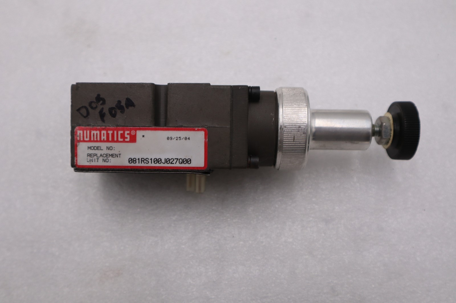 Used NUMATICS 081RS100J027Q00 REGULATOR VALVE STOCK H1568A