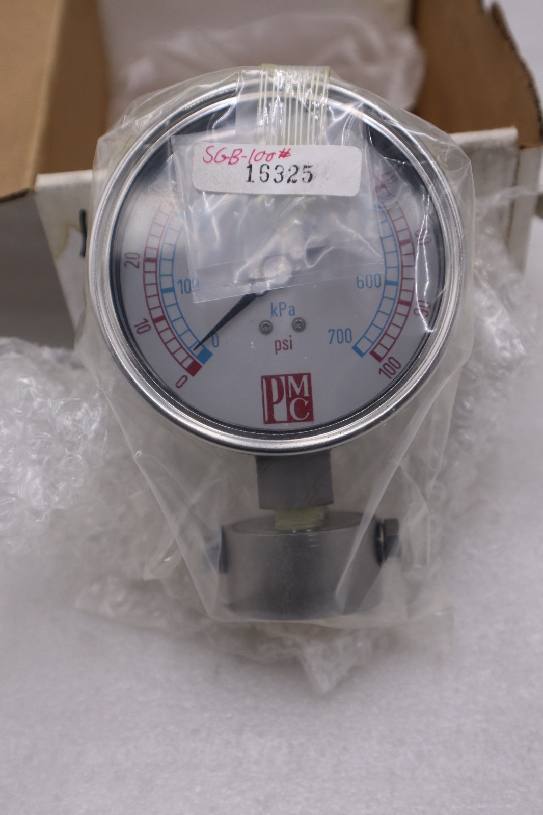 PMC PMC-SGB-100 GAUGE 0-100PSI 0-700kPa - STOCK GF712A