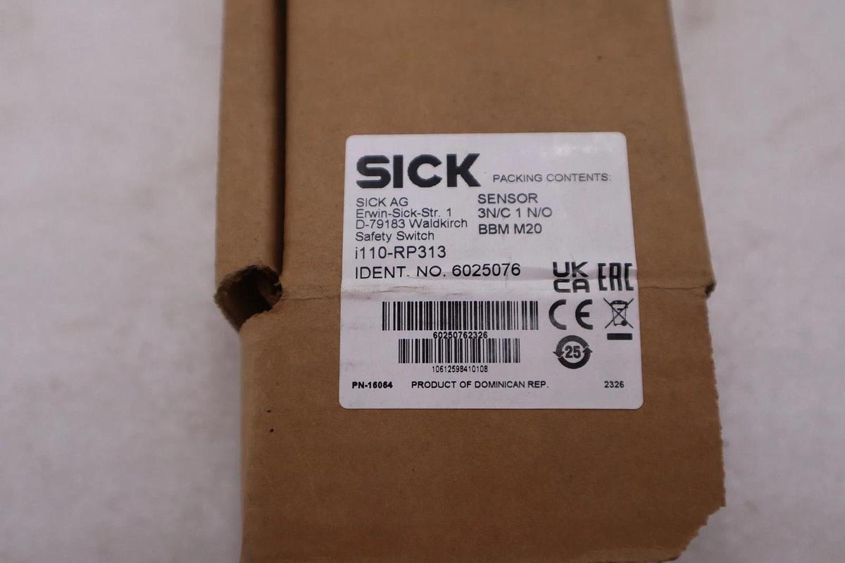 Used SICK I110-RP313 6025076 SENSOR 3N/C 1 N/O - NEW IN BOX - STOCK GF517A