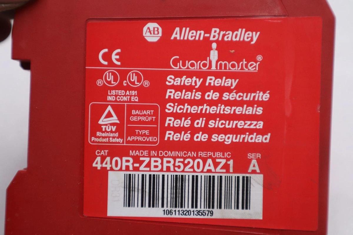 AB Allen-Bradley 440R-ZBR520AZ1 Guard Master Safety Relay STK GF120A