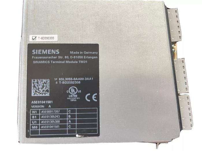 Used Siemens 6SL3055-0AA00-3AA1 Terminal Module TM31 k-038