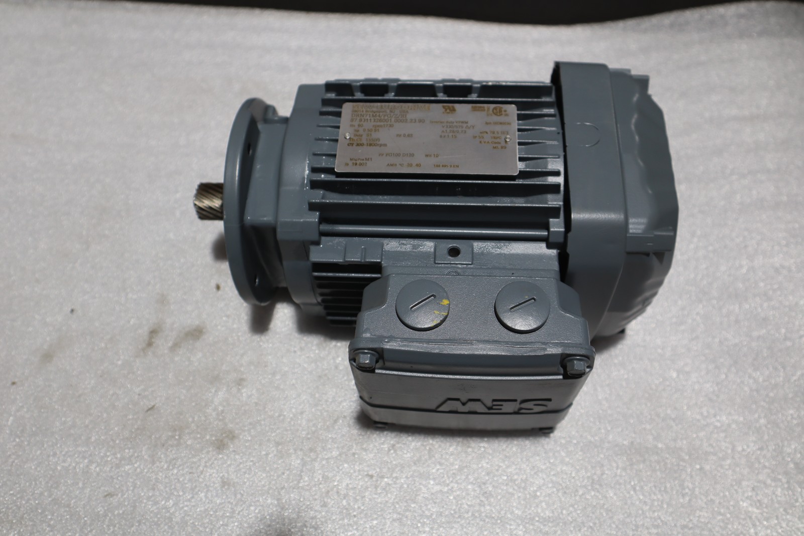 Used SEW-EuroDrive DRN71M4/FG/Z/RI Motor RPM 1730 0.50 HP - STOCK SGF69