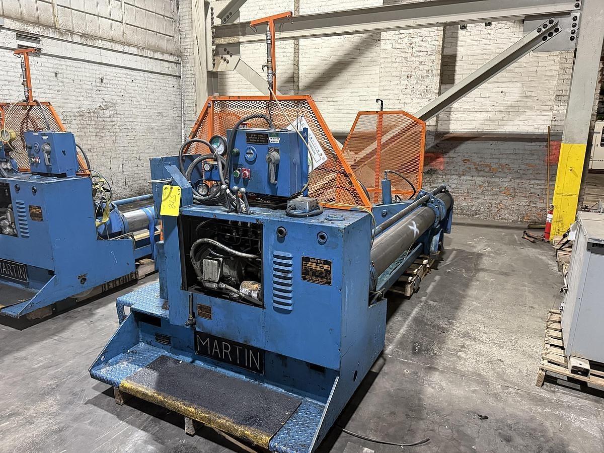 Used 72" WIDE MARTIN UNWIND BACK STAND 60" ROLL DIAMETER CAPACITY