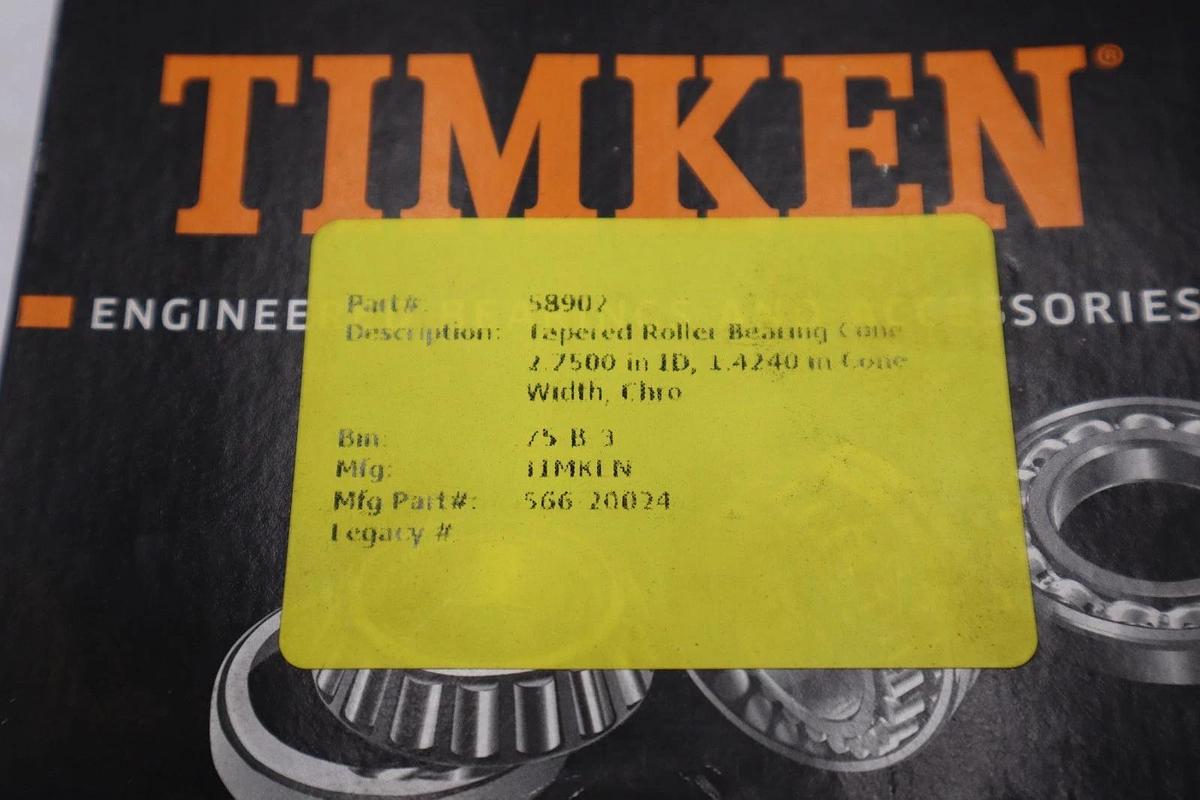 Used NEW Timken 566-20024 Tapered Roller Bearing Cone STOCK 1664CC