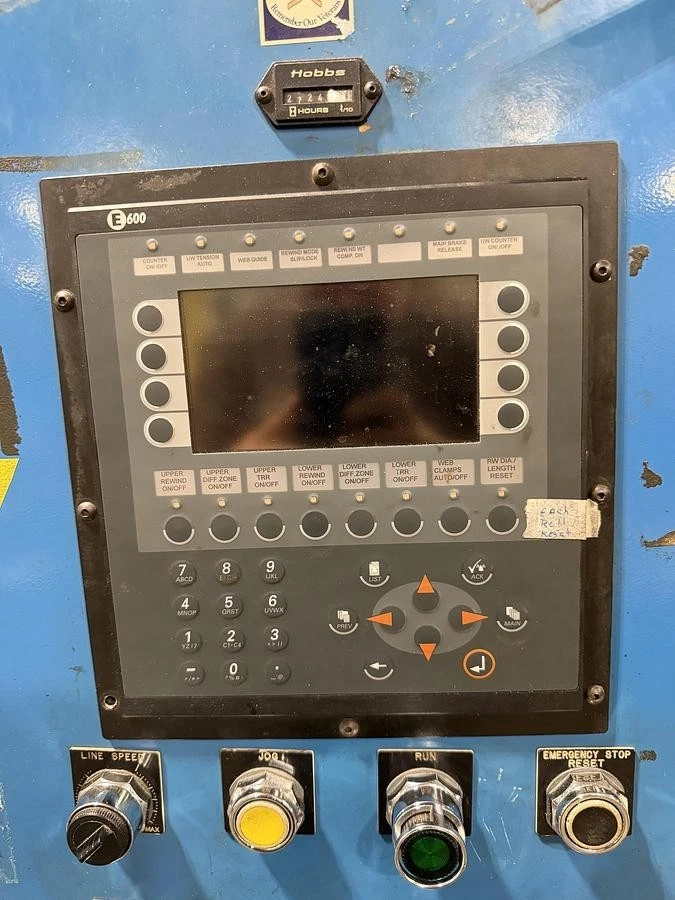 Used 72" DUSENBERY MODEL 835-24 DUPLEX SLITTER REWINDER 24" REWIND DIAMETER 3" and 6"