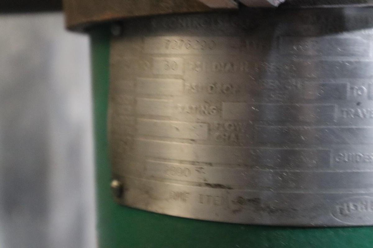 Used Fisher Control Valve Fulton Boiler Steam Valve With Pneumatic Actuator