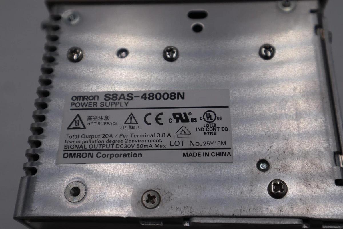 Used S8AS-48008N Omron DIN Rail Mount Power Supply 20A STOCK 4026-A
