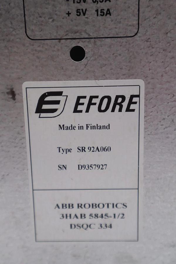 Used Efore ABB SR92A060 Power Supply Module 3HAB 5845-1/2 STOCK 3191