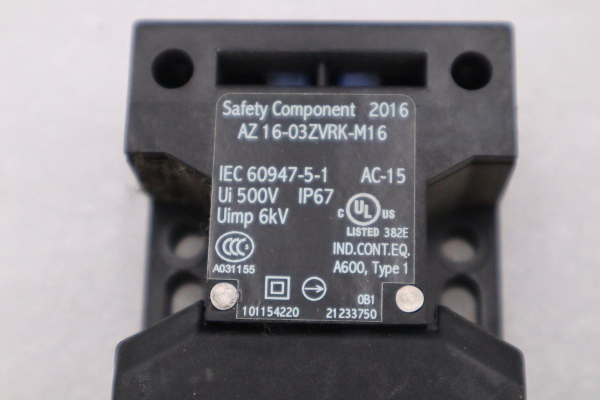 Used Schmersal AZ16-03ZVRK-M16 INTERLOCK SWITCH NEW OPEN BOX STK H1250A