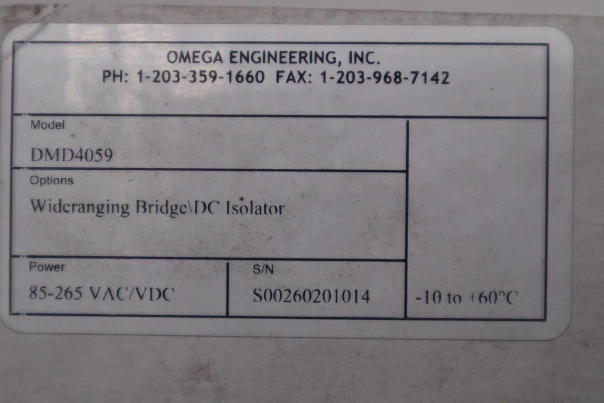 Used OMEGA ENGINEERING DMD4059 TRANSMITTER - NEW - STOCK GF99A