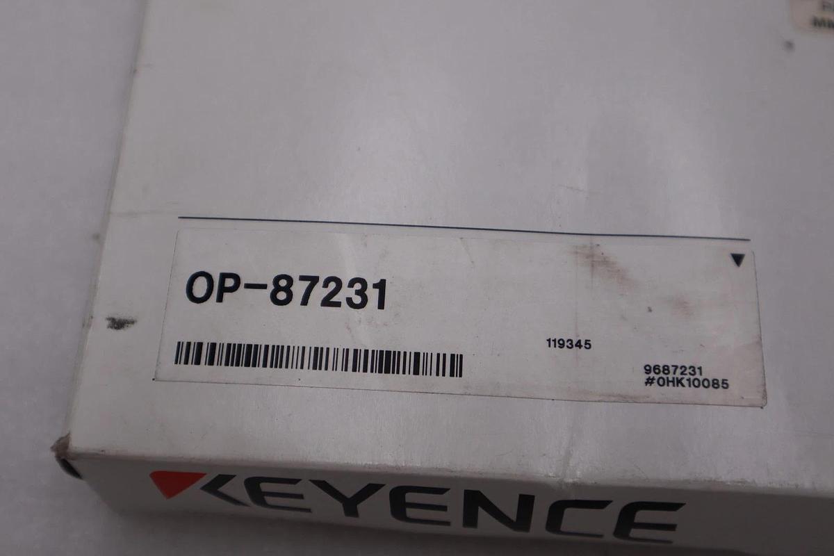 Used New Keyence OP-87231 ETHERNET CABLE NFPA79 COMPATIBLE M12 MALE 4 PIN STK H649A