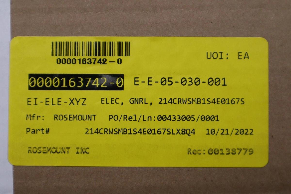 Used NEW EMERSON 214CRWSMB1S4E0167SLX8Q4 STOCK G74