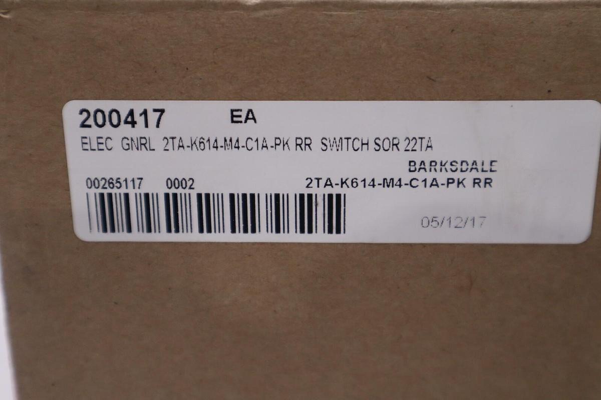 Used SOR Pressure Switch - Explosion Proof 22TA-K614-M4-C1A-PKRR NEW STOCK G224