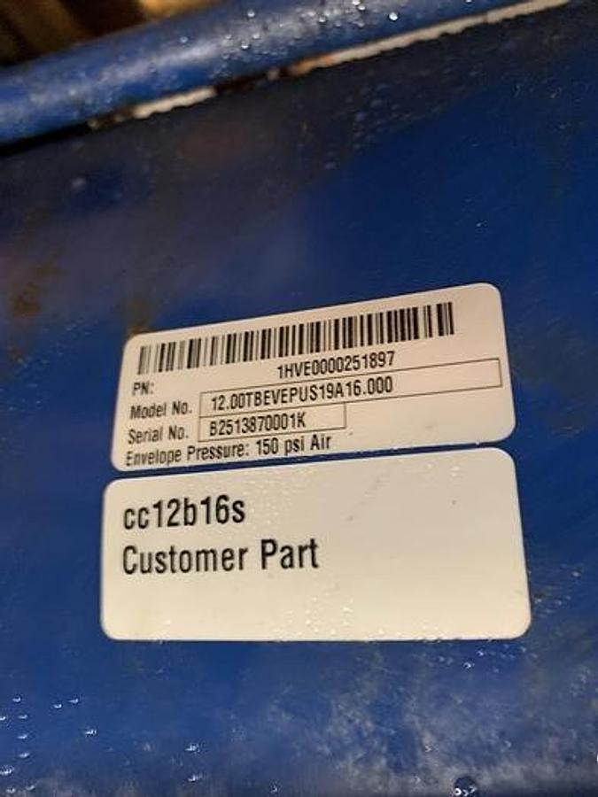 Used 16" PNEUMATIC KNIFE GATE VALVE (SCAVENGER VALVE)