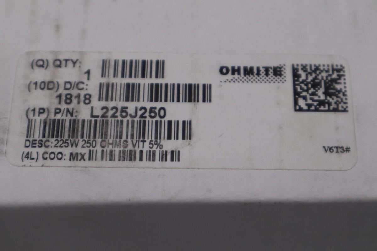 OHMITE L225J250 / L225J250 (NEW IN BOX) LOT OF 13 UNITS STOCK G437