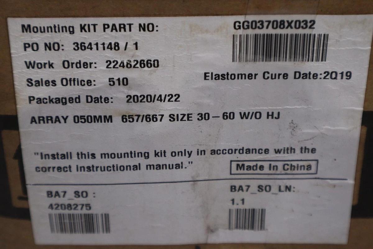 Used EMERSON KIT PART GG03708X032 ARRAY 050MM 657/667 SIZE 30-60 - STOCK GF472