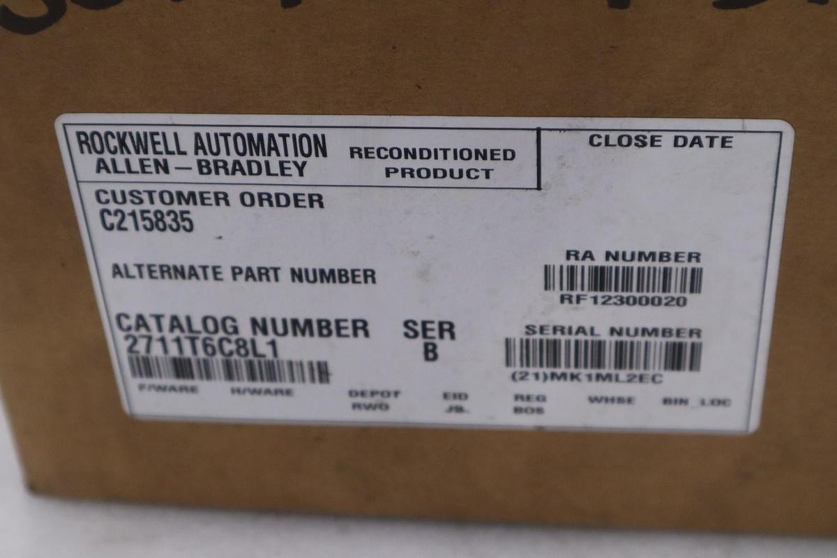 Used REFURBISHED Allen-Bradley 2711-T6C8L1 PanelView Terminal 2711T6C8L1 STOCK GF-258
