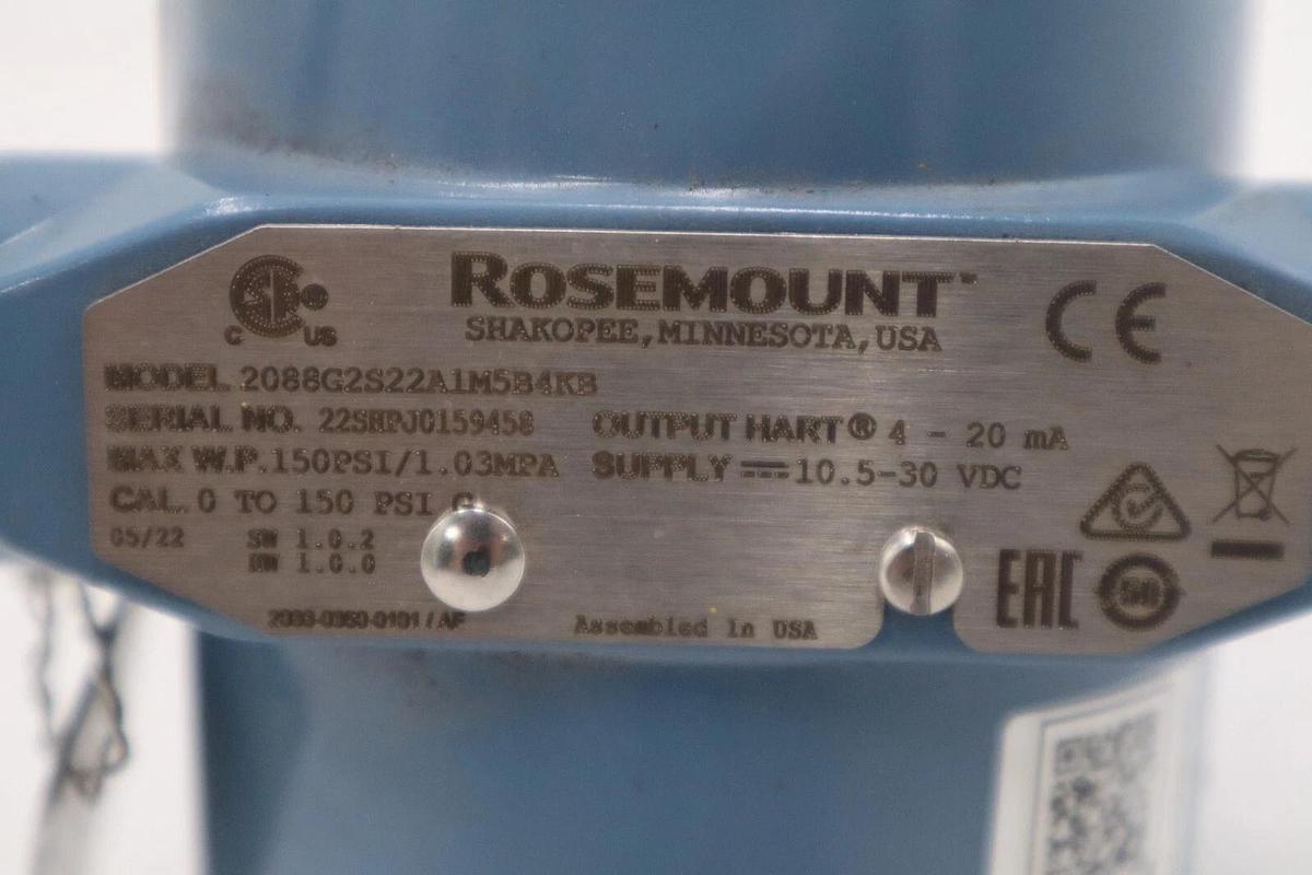 Used Rosemount 2088G2S22A1M5B4KB Absolute and Gauge Pressure Transmitter #4436A