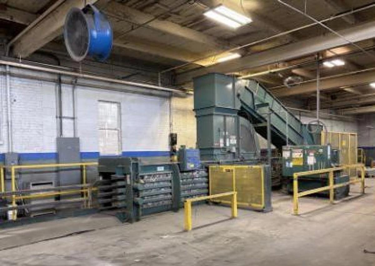 Used SELCO MODEL HLO-128A50T HORIZONTAL AUTOTIE BALER WITH CONVEYOR 50HP 8" CYLINDER