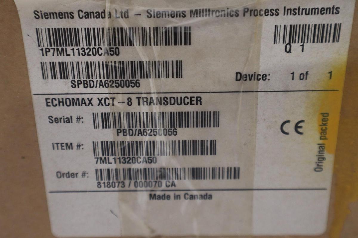 Siemens EchoMax XCT-8 ULTRASONIC TRANSDUCER - NEW OPEN BOX - STOCK GF904