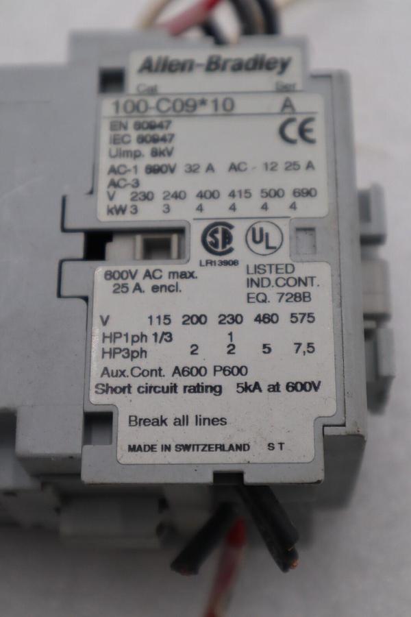 Used ALLEN BRADLEY 100-C09*10 SER A CONTACTOR AB STOCK K-447-A