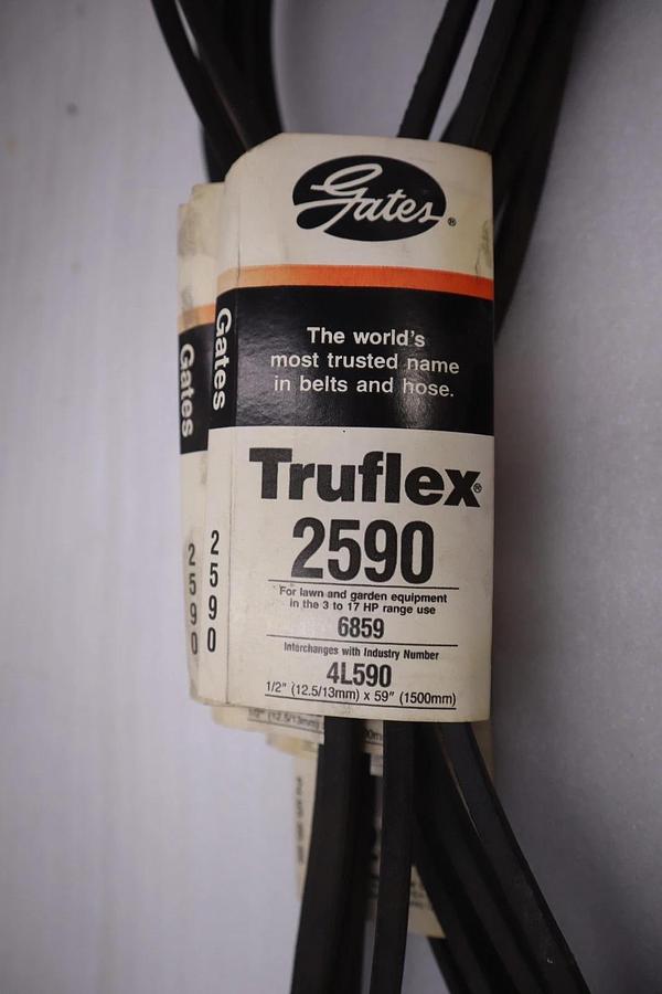Used LOT OF 2 - Gates 2590 Truflex® V-Belt 1/2" X 59" 4L590 - STOCK M-1A
