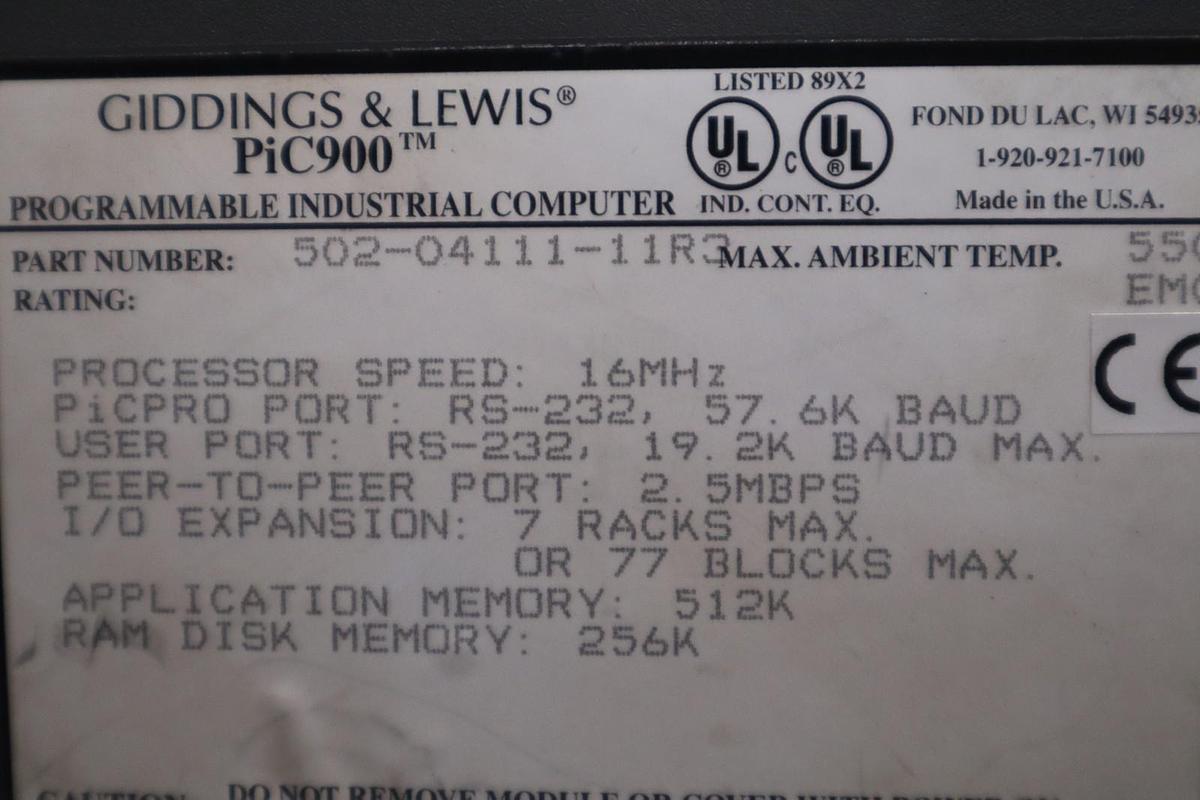 Used GIDDINGS & LEWIS 502-04111-11R3 / 5020411111R3 PIC9000 STOCK GF-2032A