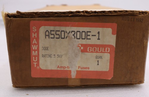 NEW Gould Shawmut A550X300E-1 300E Amp 5.5kV Amp-trap Fuse CS-3 300A NIB L-189