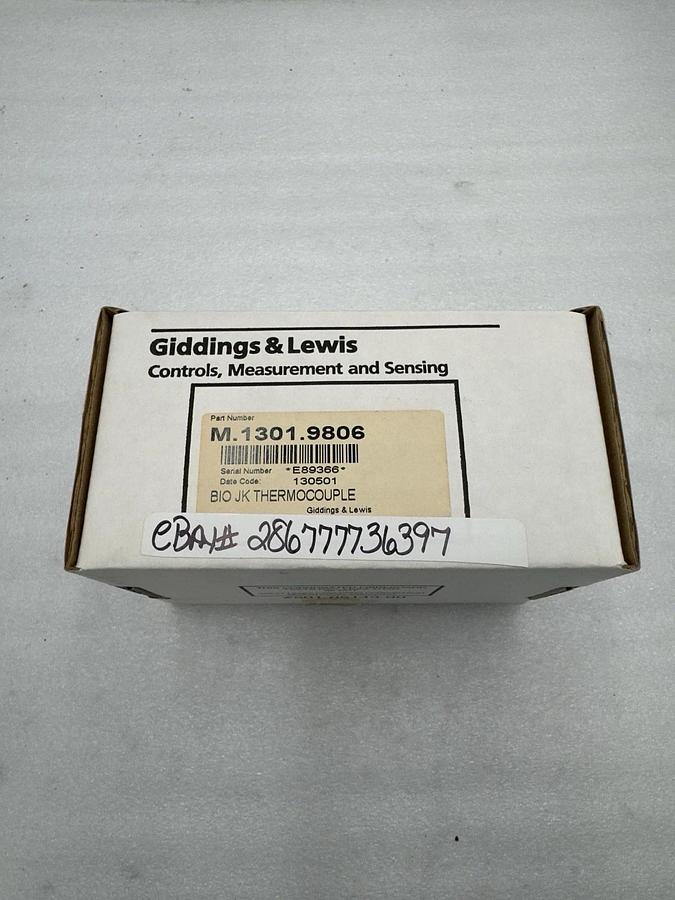 Used BRAND NEW Giddings & Lewis M.1301.9806 M13019806 Thermocouple STOCK H1653A