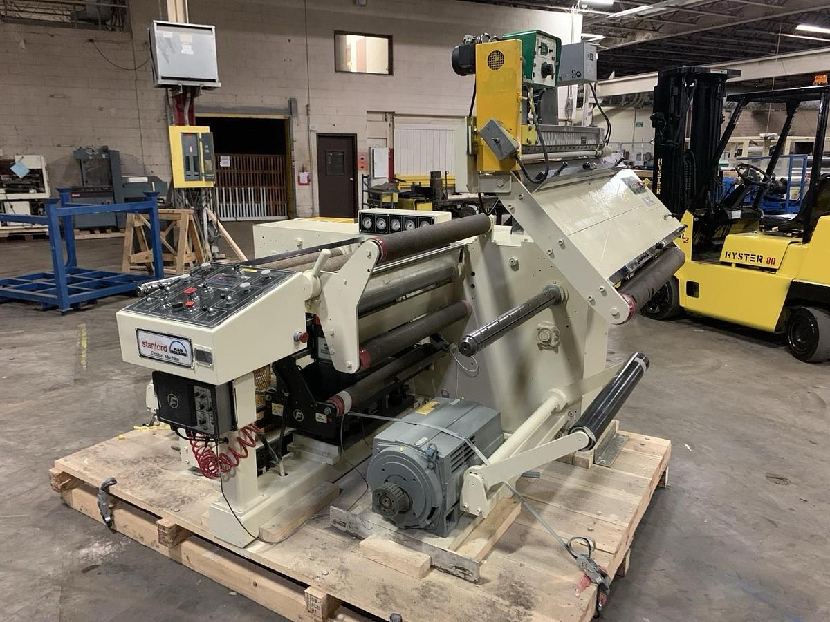 Used 32" WIDE STANFORD MAN ROLAND MODEL 152 FW DOCTOR REWINDER 30" REWIND CAPACITY