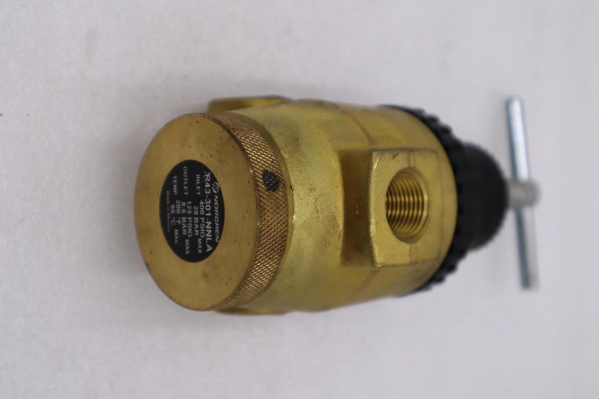 Used NORGREN R43-301-NNLA / R43301NNLA BRASS VALVE NEW (EIGHT AVAILABLE) STOCK H963
