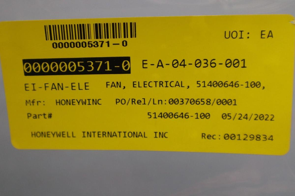 Used NEW Honeywell 51400646-100 Rev G 5 Slot Fan Assembly STOCK G675