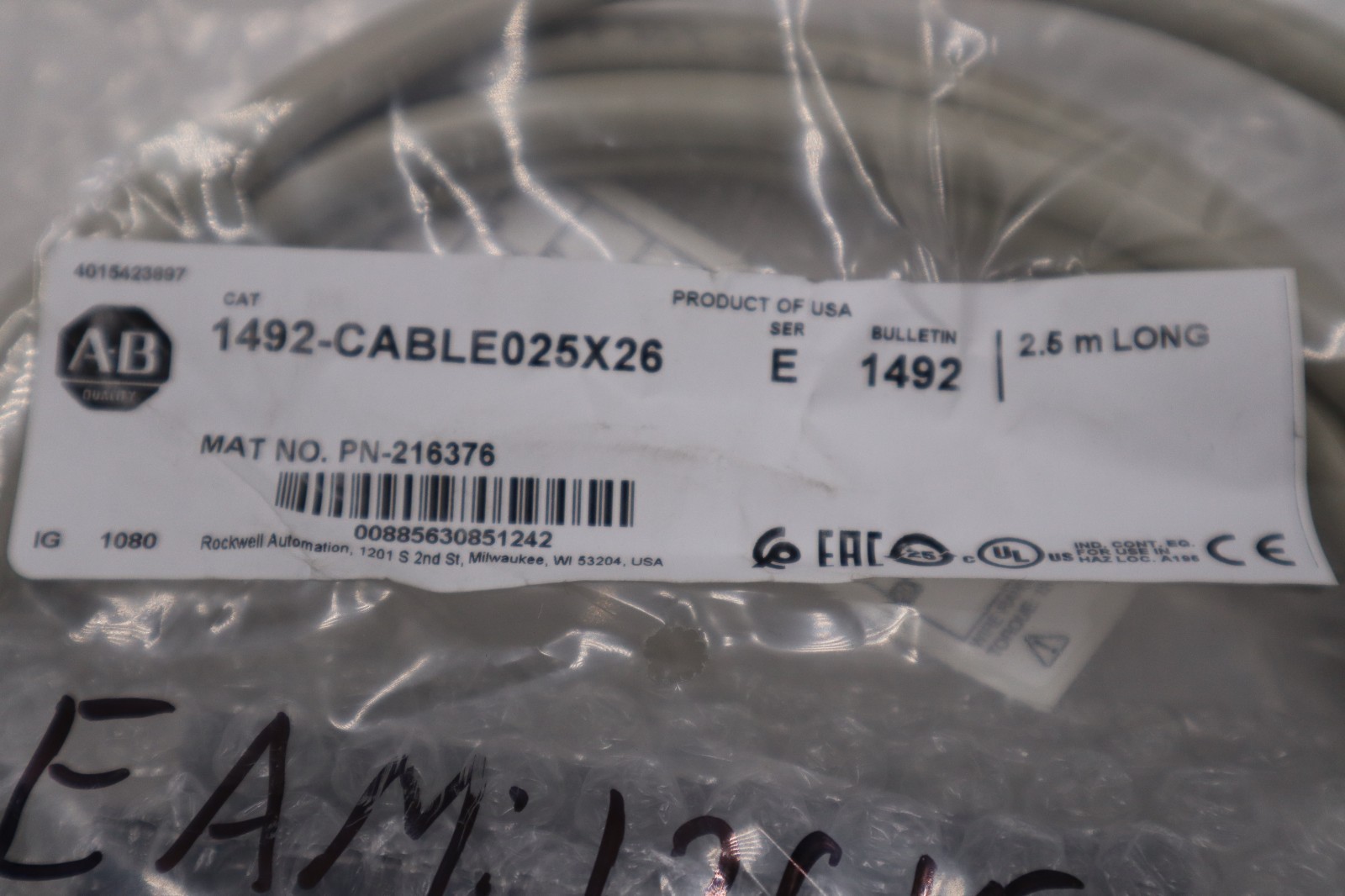 Allen Bradley 1492-CABLE025X26 DIGITAL CABLE CONNECTION PRODUCTS - STOCK GF-14A