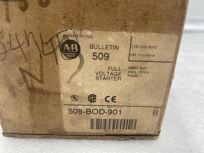 ALLEN-BRADLEY 509-BOD-901 /B 3PH 3-5 POLE NEW IN BOX STOCK 3915