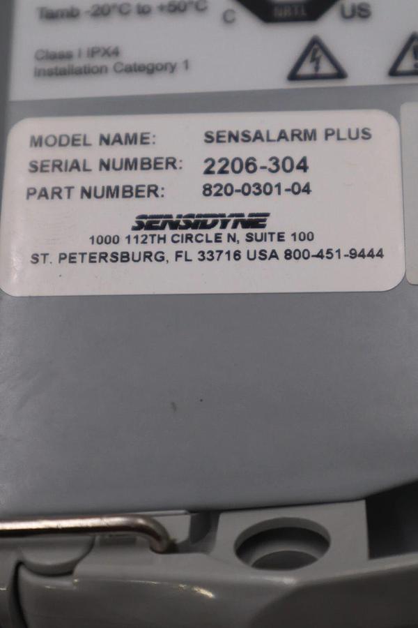 Sensidyne SensAlarm Plus Dual Strobes Universal Monitor 820-0301-04 NEW #G116A