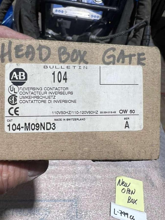 Used NEW OPEN BOX AB Allen Bradley 104-M09ND3 Motor Control Contactor STK L799CC
