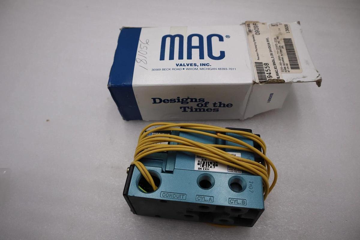 Used NEW MAC VALVES 82A-AA-BAA-TM-DDA5-2DA SOLENOID VALVE 82 SERIES 4-WAY STK H800A
