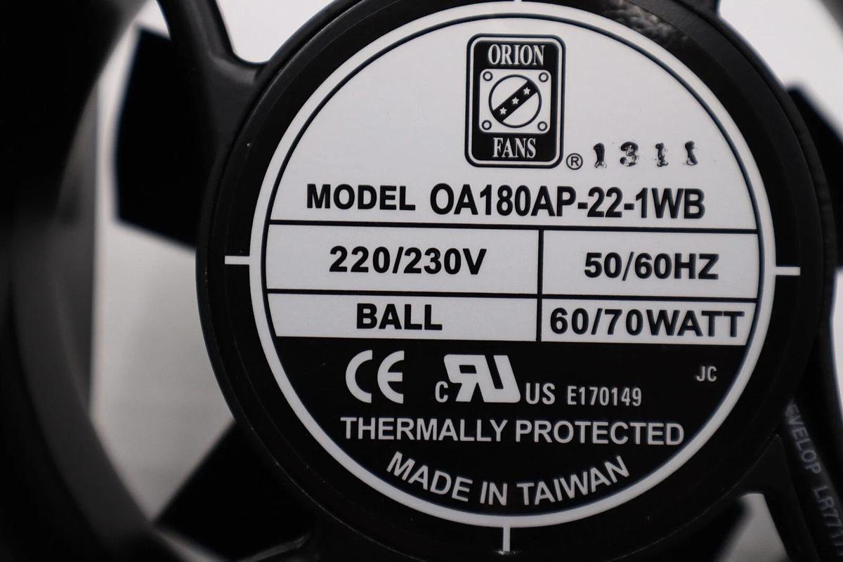 NEW OPEN BOX ORION FAN OA180AP-22-1WB STOCK 5867