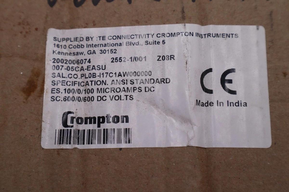 Crompton Switchboard Series Meter 007-05CA-EASU #K-563A