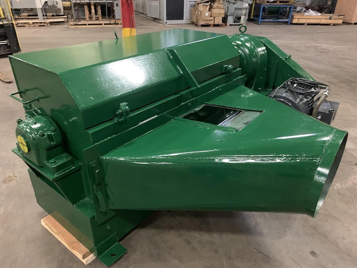 Used 60" WIDE MAREN PINCH BELT CONVEYOR SHREDDER 50 HP BOX FLATTENING SHREDDER