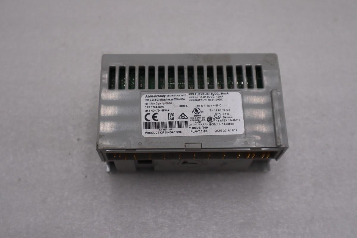 Used LOT OF 2 - Allen-Bradley 1794-IB16 Ser. A Flex I/O Input Module STOCK H135A