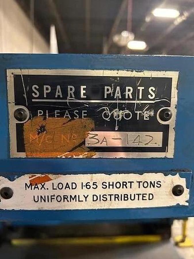 Used 57" SHM MODEL 1400 SINGLE KNIFE ROTARY SHEETER WITH REPLACED GEARBOX