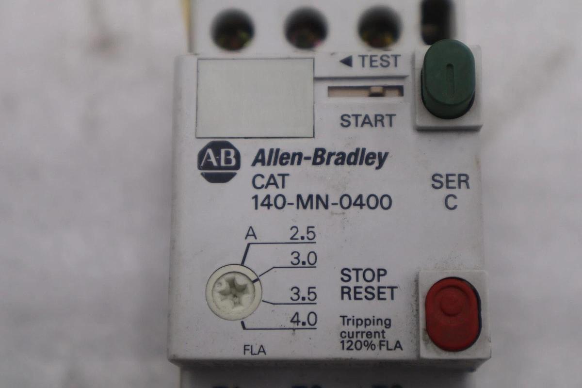 Used LOT OF 2 AB Allen Bradley 140-MN-0400 Manual Motor Starter STOCK K-3543