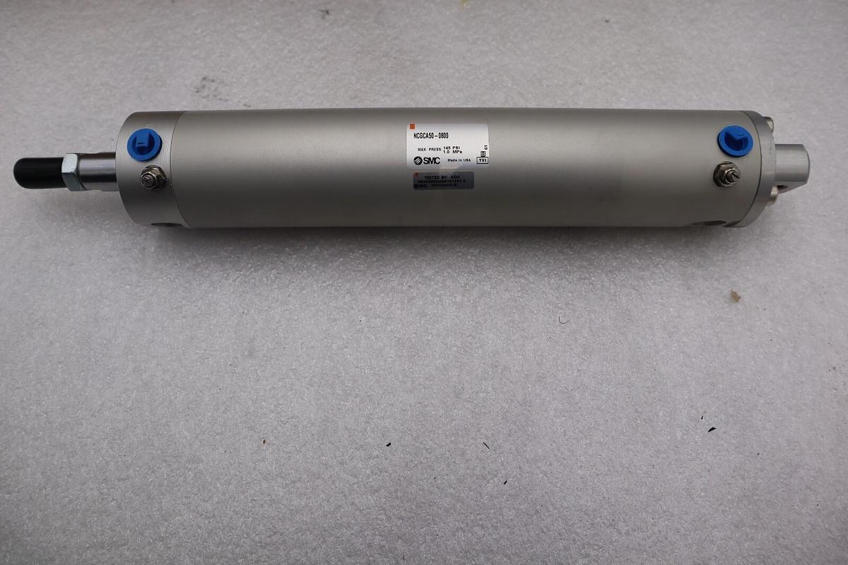 Used SMC NCGCA50-0800 AIR CYLINDER 145 PSI #4211