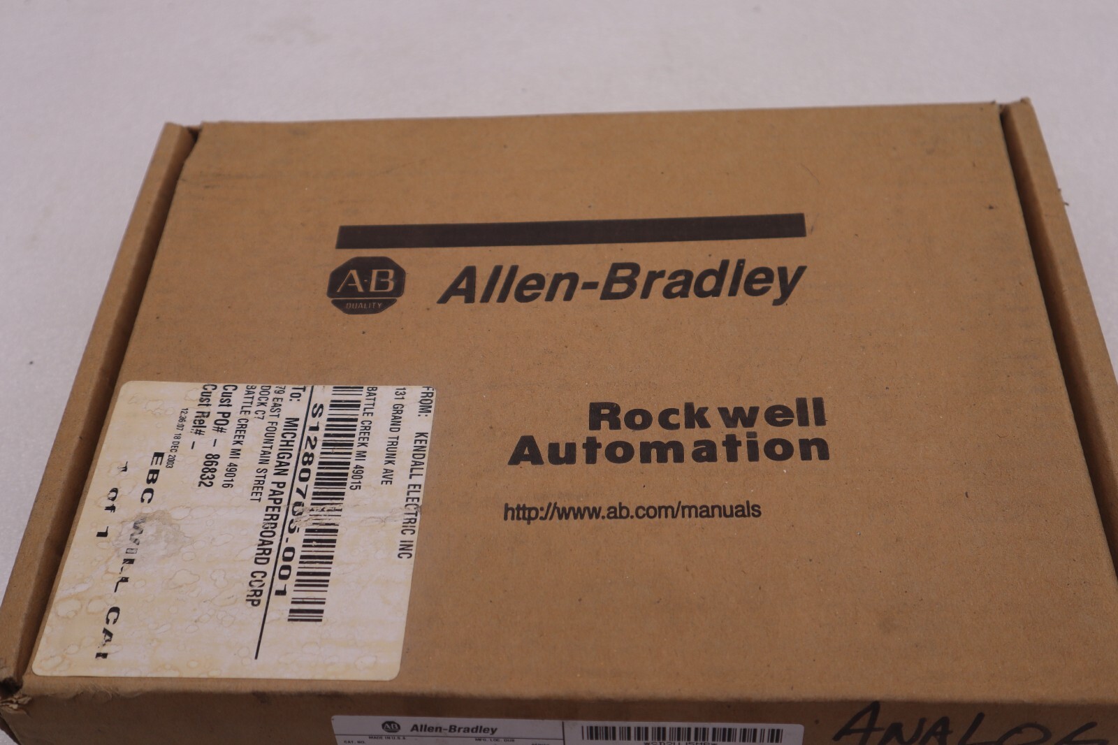 Used ALLEN-BRADLEY 1771-0FE2 ANALOG OUTOUT MODULE SERIES A STOCK #3243