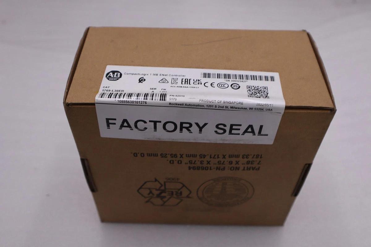 Used SEALED Allen Bradley 1769-L30ER /A CompactLogix 5370 Controller Module #GF29
