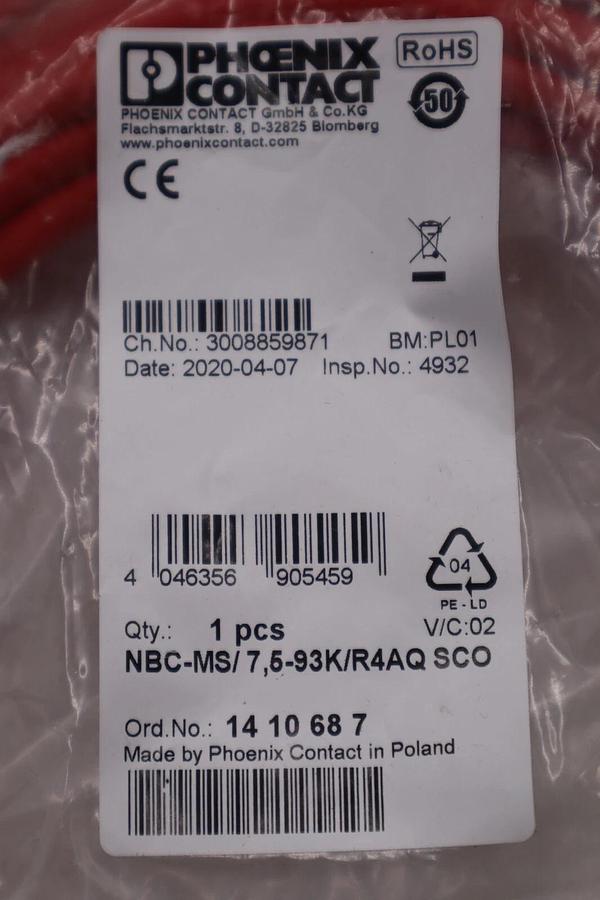 PHOENIX CONTACT NBC-MSD/7,5-93K/R4AC SCO / NBCMSD10093KR4ACSCO L-150A