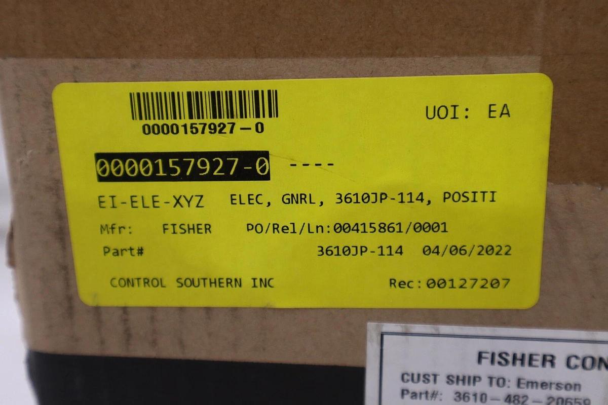 FISHER EMERSON 3610JP 3610-482-20659 3-15PSI NEW IN BOX STOCK G121